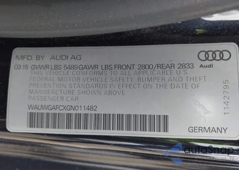 2016 Audi A7 3.0T Premium Plus from USA, damaged, VIN WAUWGAFCXGN011482